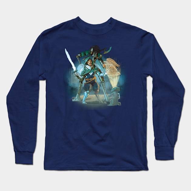 Space knight finds a relic Long Sleeve T-Shirt by kyl_armstrong